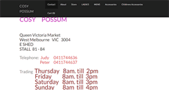 Desktop Screenshot of cosypossum.com.au